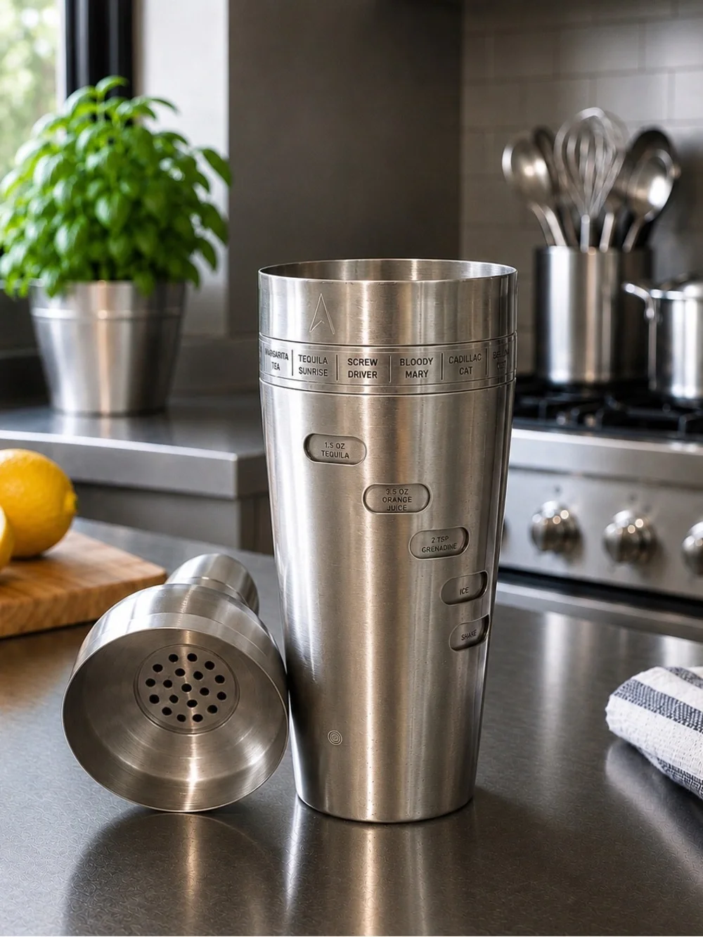 Royal Household Dial-a-Drink Stainless Cocktail Shaker 2005